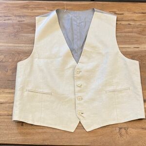 Classic Men's Light Beige Linen Vest